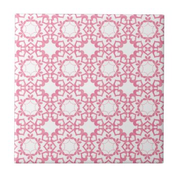Linked By Love Tile - Pink by StriveDesigns at Zazzle