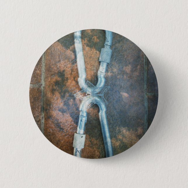 Linked Carabiners Art Print Pinback Button (Front)