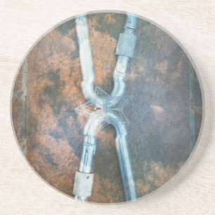 Linked Carabiners Art Print Sandstone Coaster