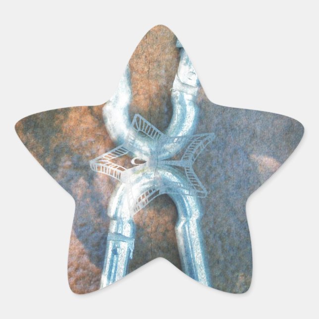 Linked Carabiners Art Print Star Sticker (Front)