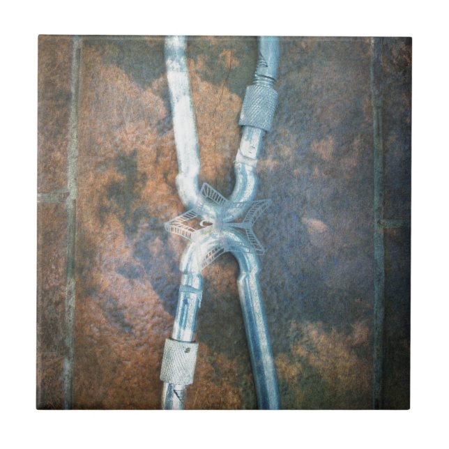 Linked Carabiners Art Print Tile (Front)