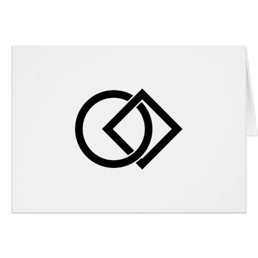 Linked circle and square cards (Front Horizontal)