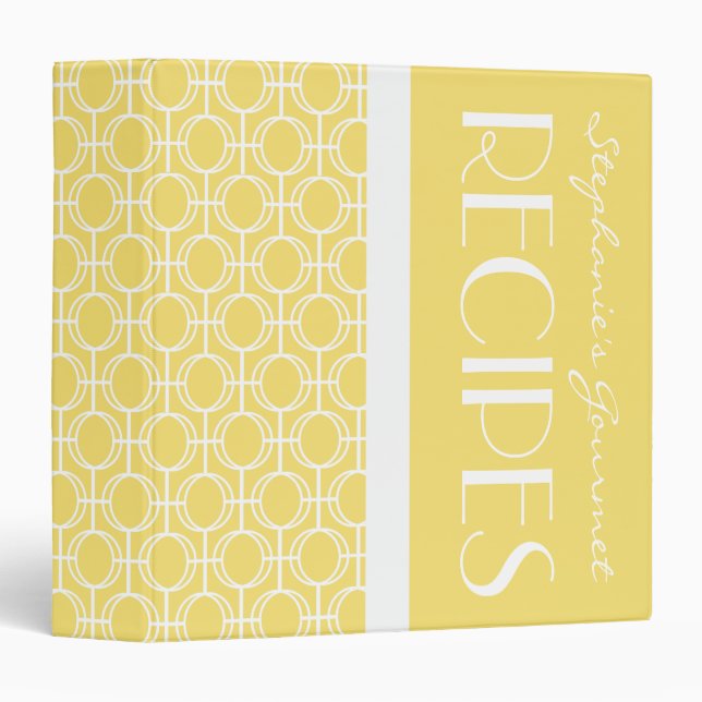 Linked Eternity Rings Pattern Recipe - Lemon 3 Ring Binder (Front/Spine)