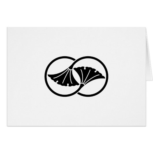 Linked ginkgo leaf circles cards (Front Horizontal)