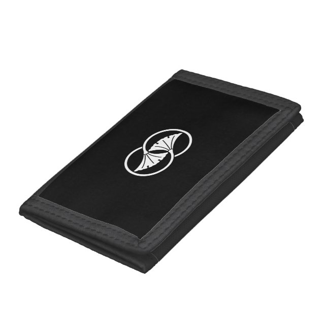 Linked ginkgo leaf circles tri-fold wallet (Bottom)