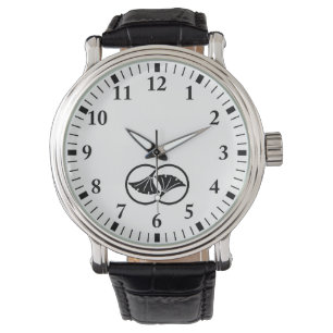 Linked ginkgo leaf circles watch
