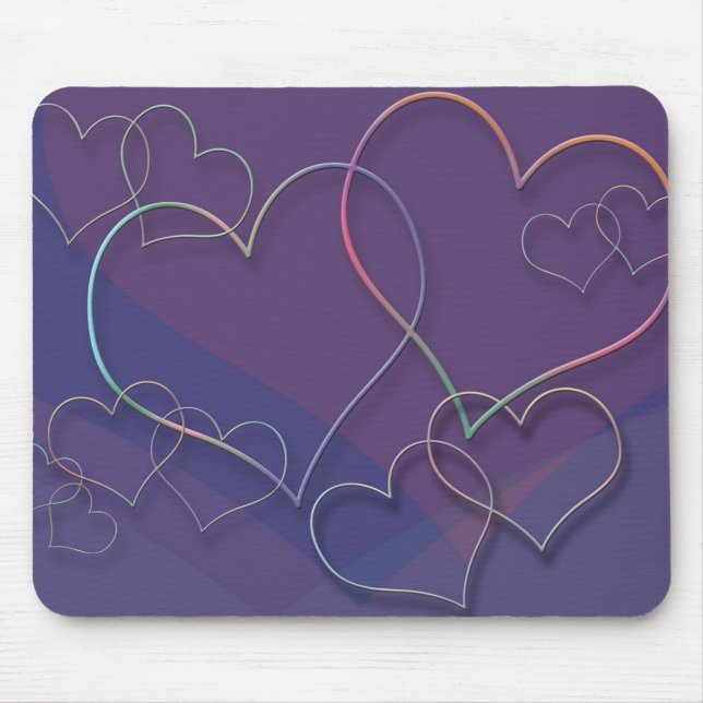 Linked Hearts by Fran Hogan mousepad (Front)