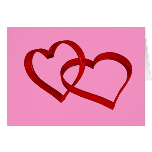 Linked Hearts Greeting Card (Front Horizontal)