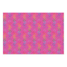 Linked Love hearts on a pink background