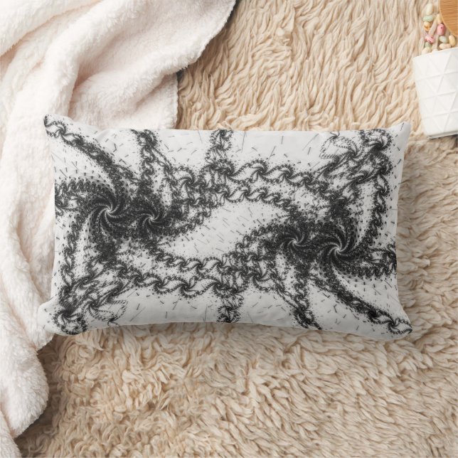 Linked Vortices - Double Vision Lumbar Pillow (Blanket)