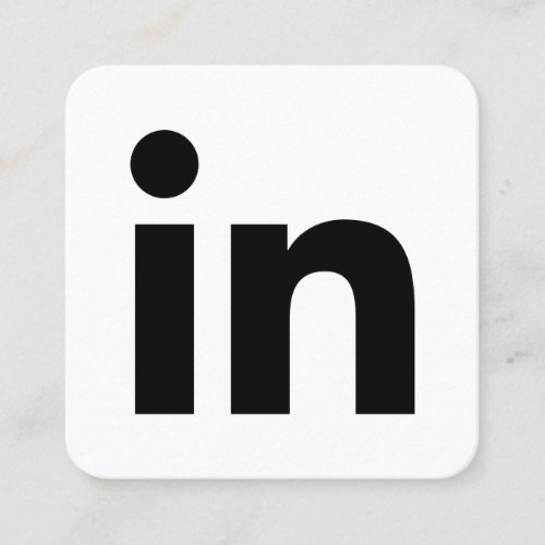 LinkedIn logo social media black and white promo Calling Card