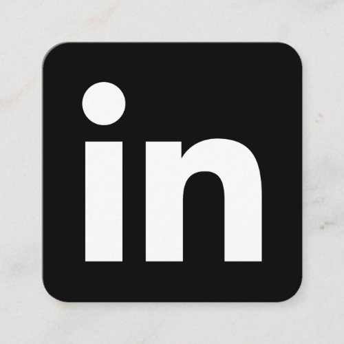 LinkedIn logo social media black and white promo Calling Card