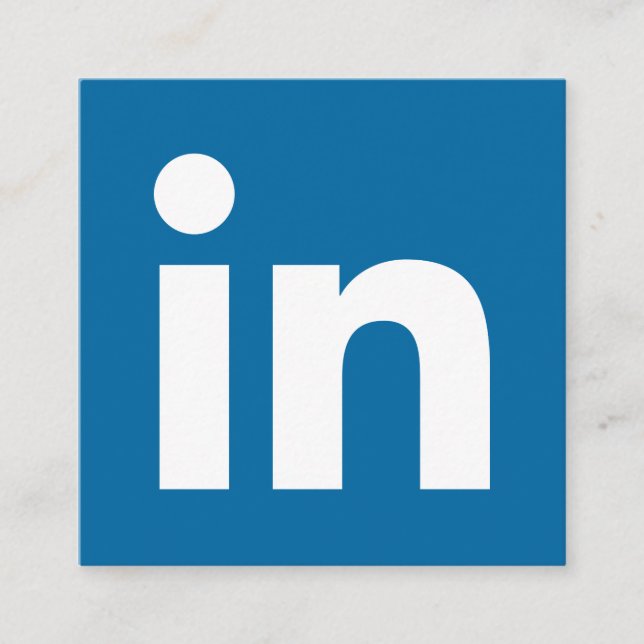 LinkedIn logo social media modern trendy business Calling Card (Front)