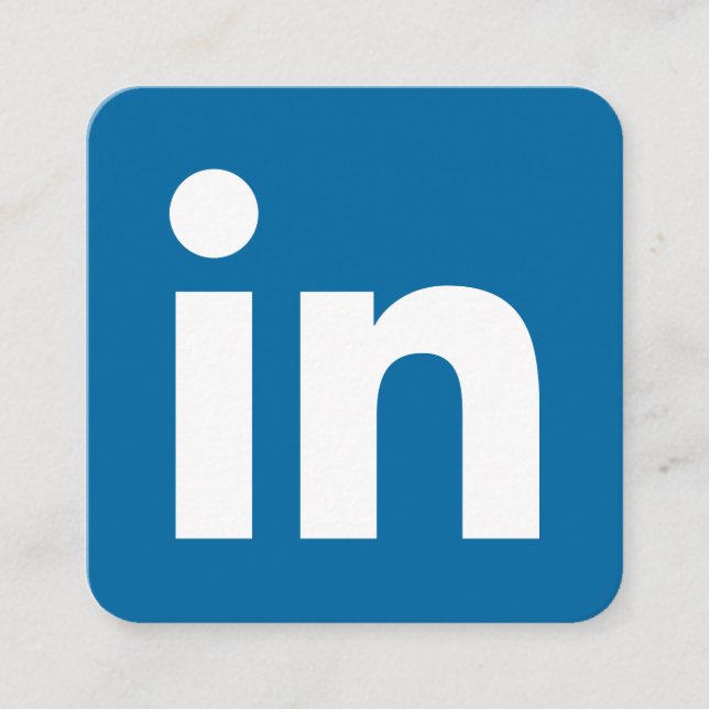 LinkedIn logo social media modern trendy business Calling Card (Front)
