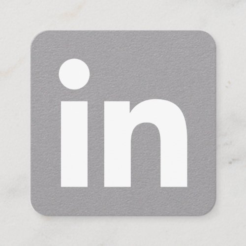 LinkedIn logo social media rustic gray kraft Calling Card