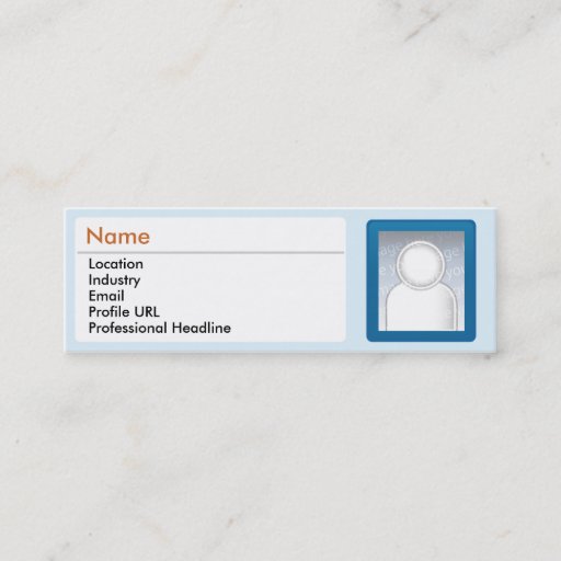 Customizable LinkedIn - Skinny Business Card Template