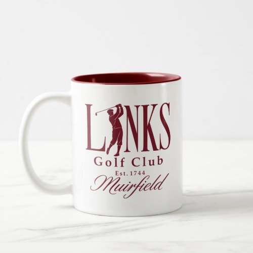 Links Golf Club Muirfield Est 1744 Two-Tone Coffee Mug