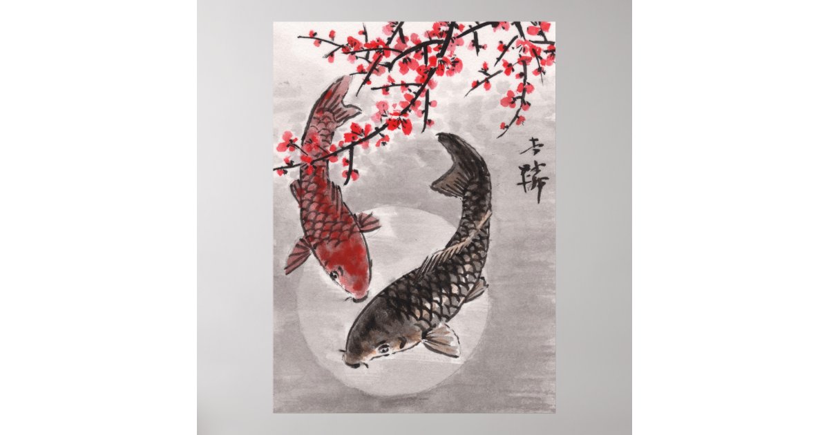 chinese koi fish art