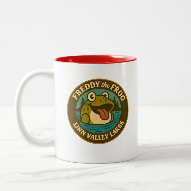 Linn Valley Lakes Tee Shirt Two-Tone Coffee Mug (Left)