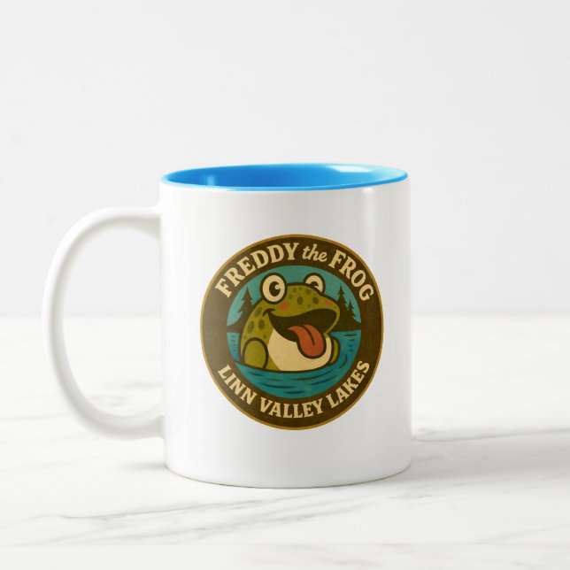 Linn Valley Lakes Tee Shirt Two-Tone Coffee Mug (Left)