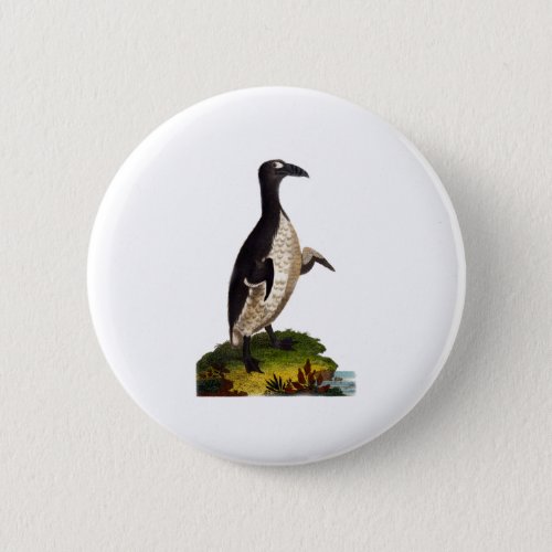 Linnaeus Birds _ Great Auk _ Extinct Button