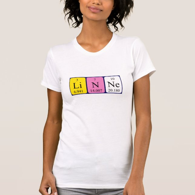 Linne periodic table name shirt (Front)