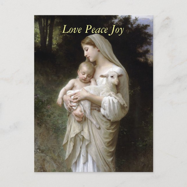 L'innocence by Bougeureau, christmas postcards (Front)