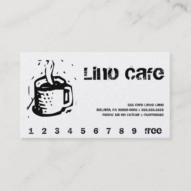 Lino Cafe Punch / Loyalty Card (Front)