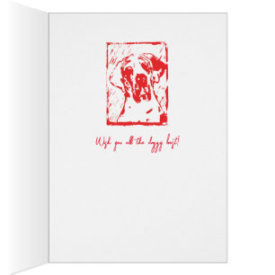 Lino Cut print Design Great Dane Esra  Cards