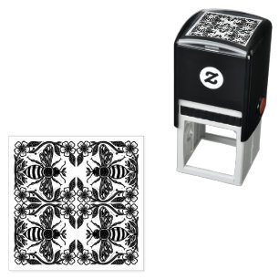 Linocut Beekeeper Apiarist Self-inking Stamp