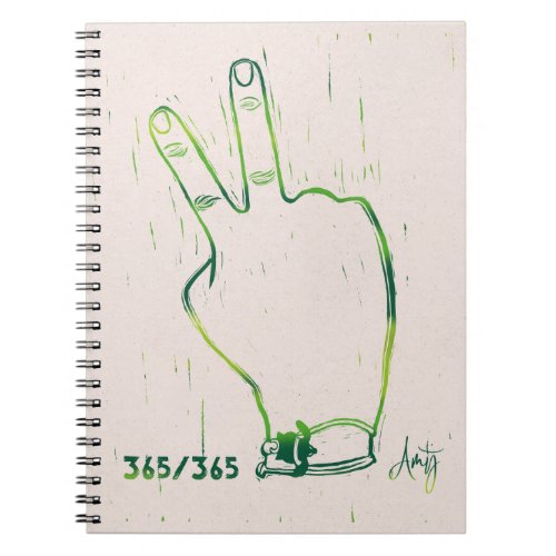 Linocut Peace Notebook