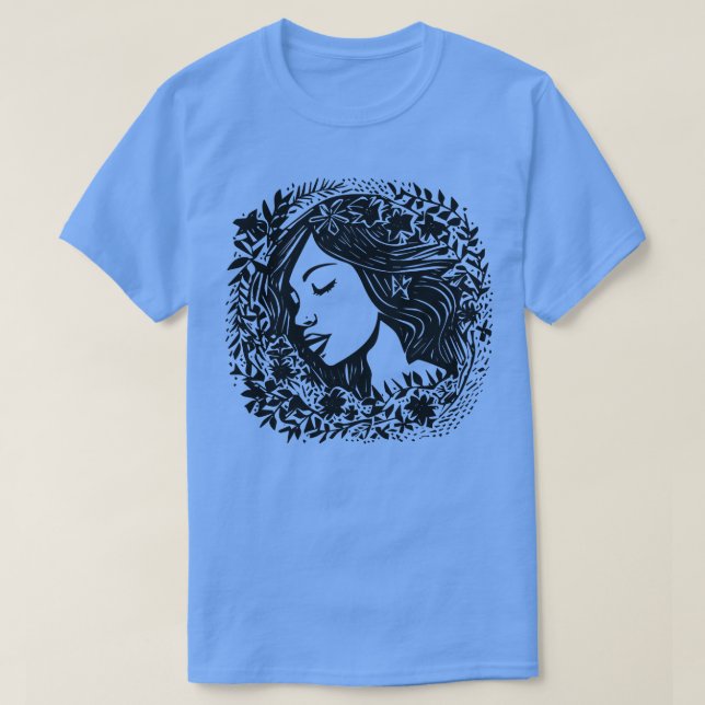 Linocut Woman T-Shirt (Design Front)