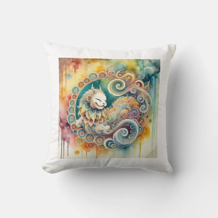 Linsang Beauty 160724AREF204 - Watercolor Throw Pillow