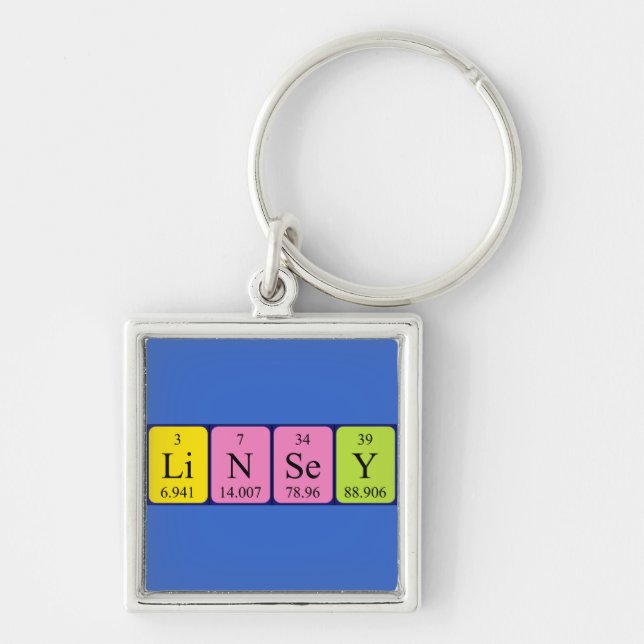 Linsey periodic table name keyring (Front)