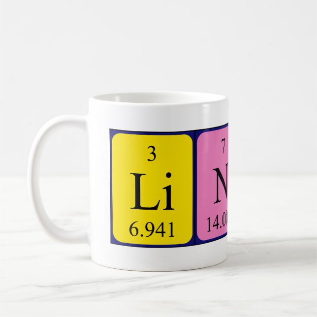 Linsey periodic table name mug (Left)