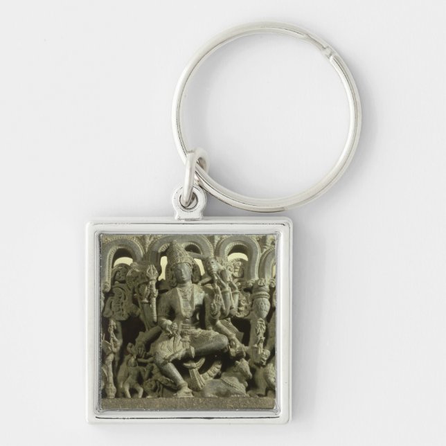 Lintel depicting The Trinity: Siva, Brahma and Vis Keychain (Front)