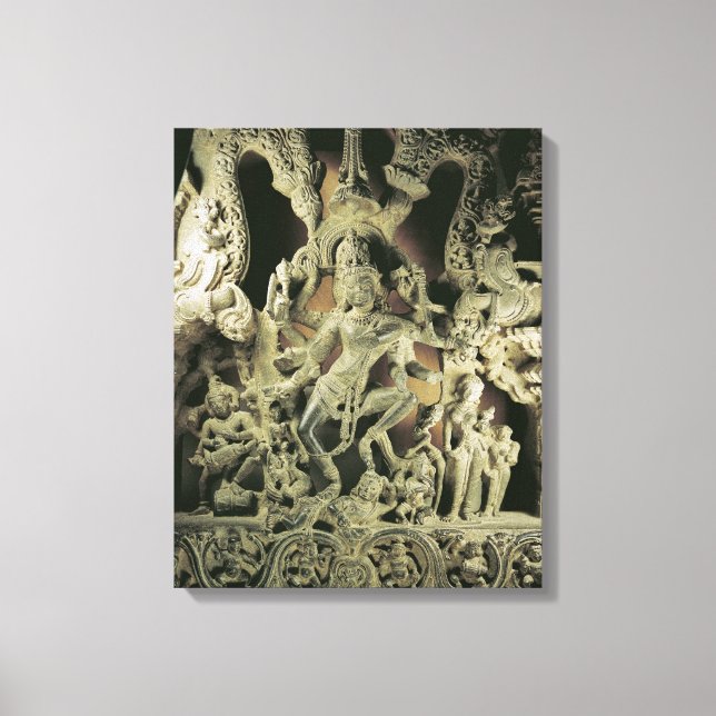 Lintel with Shiva Nataraja, Kakatiya dynasty Canvas Print (Front)