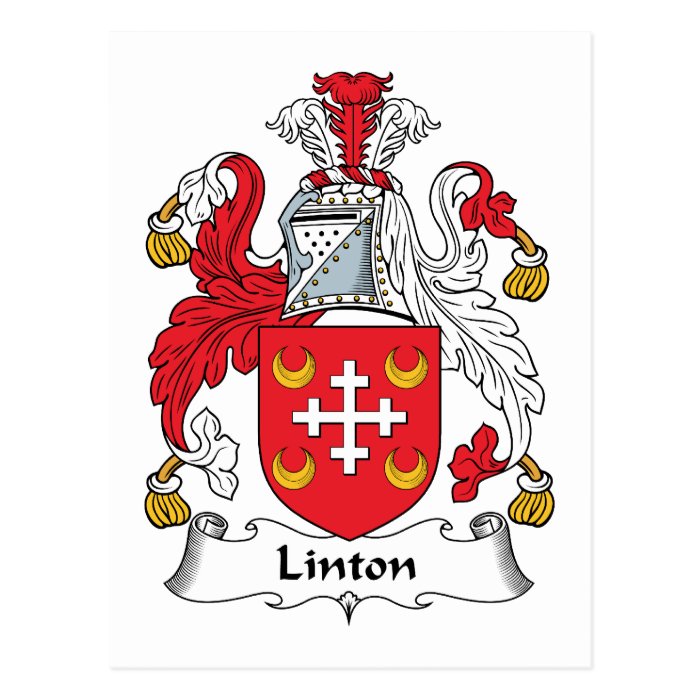 Linton Family Crest Postcard