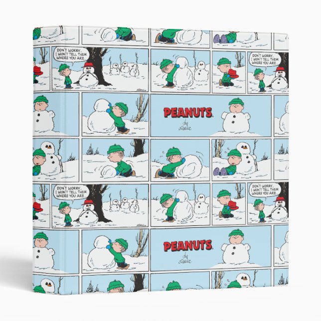Linus Builds A Snowman 3 Ring Binder (Front/Spine)