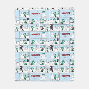 Linus Builds A Snowman Fleece Blanket