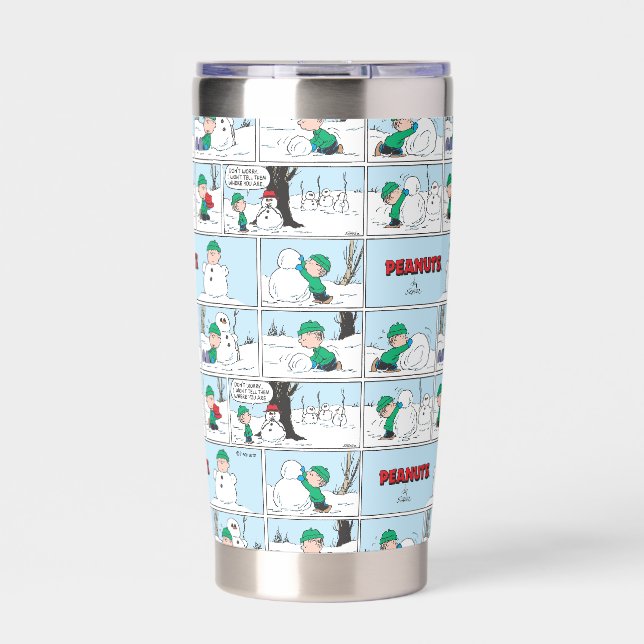 Linus Builds A Snowman Insulated Tumbler (Front)