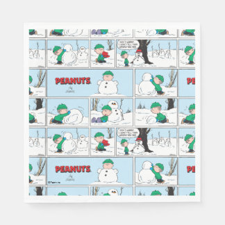 Linus Builds A Snowman Napkins