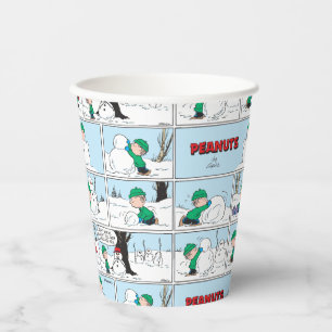 Linus Builds A Snowman Paper Cups