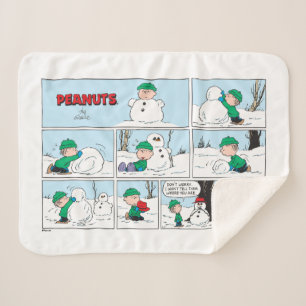 Linus Builds A Snowman Sherpa Blanket