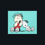 Linus Comforted With Snoopy's Ear Canvas Print<br><div class="desc">Check out Linus sucking his thumb and using Snoopy's ear as his security blanket.</div>