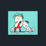 Linus Comforted With Snoopy's Ear Canvas Print<br><div class="desc">Check out Linus sucking his thumb and using Snoopy's ear as his security blanket.</div>