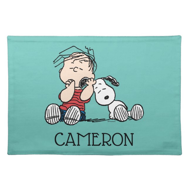 Linus Comforted With Snoopy's Ear Cloth Placemat (Front)
