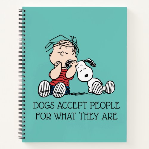 Linus Comforted With Snoopys Ear Notebook