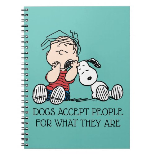 Linus Comforted With Snoopys Ear Notebook