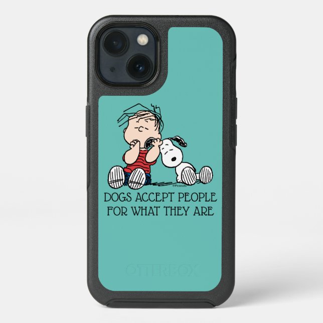Linus Comforted With Snoopy's Ear Otterbox iPhone Case (Back)